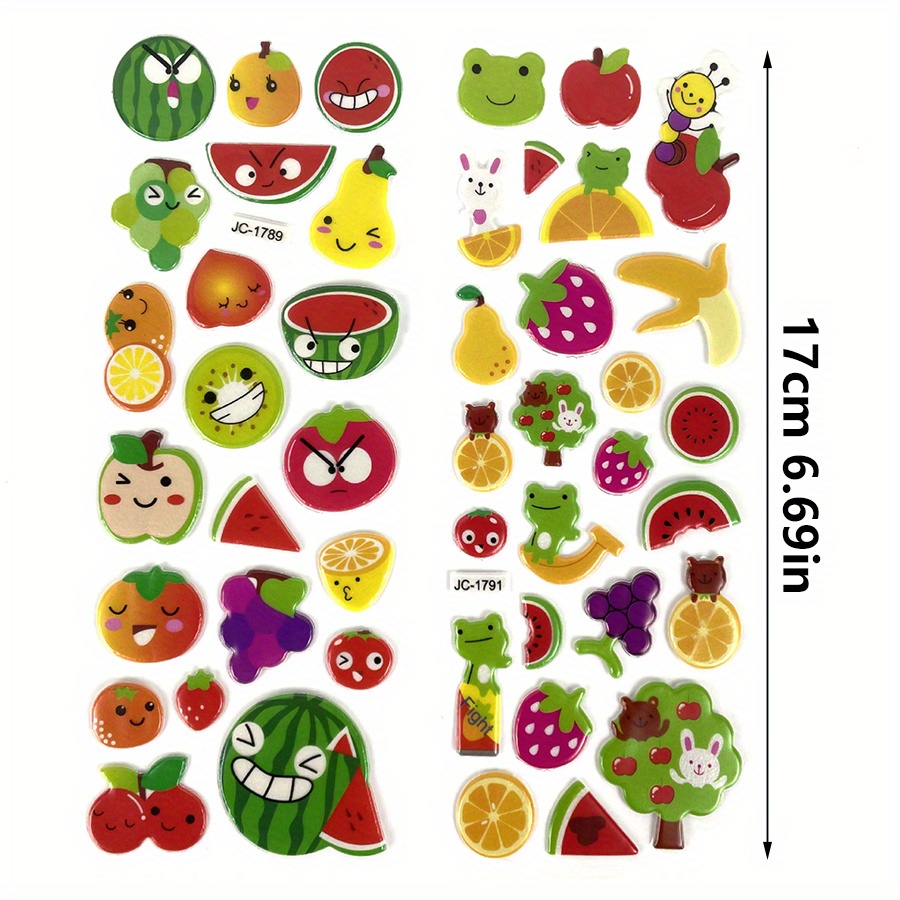 6 Sheets 3D Puffy Stickers Foa - Heavy Equipment Stickers 评论和价格