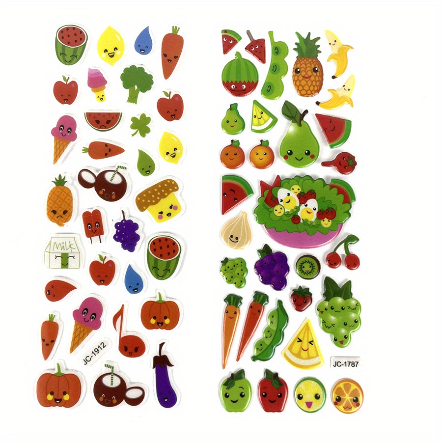 6 Sheets 3D Puffy Stickers Foa - Heavy Equipment Stickers 评论和价格