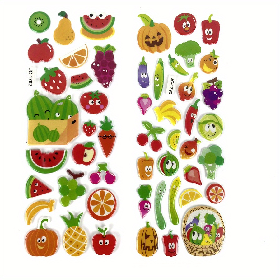 6 Sheets 3D Puffy Stickers Foa - Heavy Equipment Stickers 评论和价格